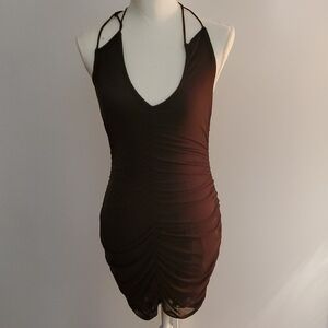 Motel Rocks Chocolate Brown Dress Sexy!!!